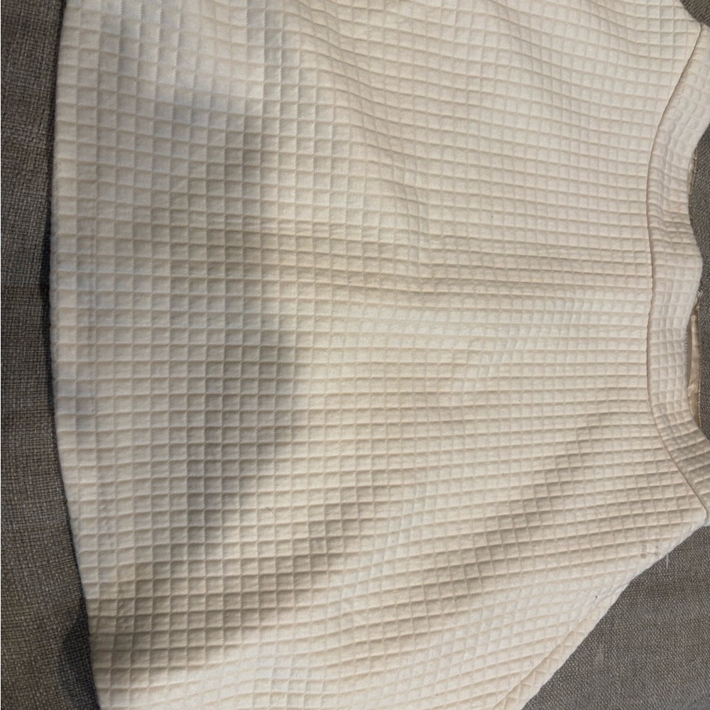 Banana Republic Cream Textured A-Line Skirt